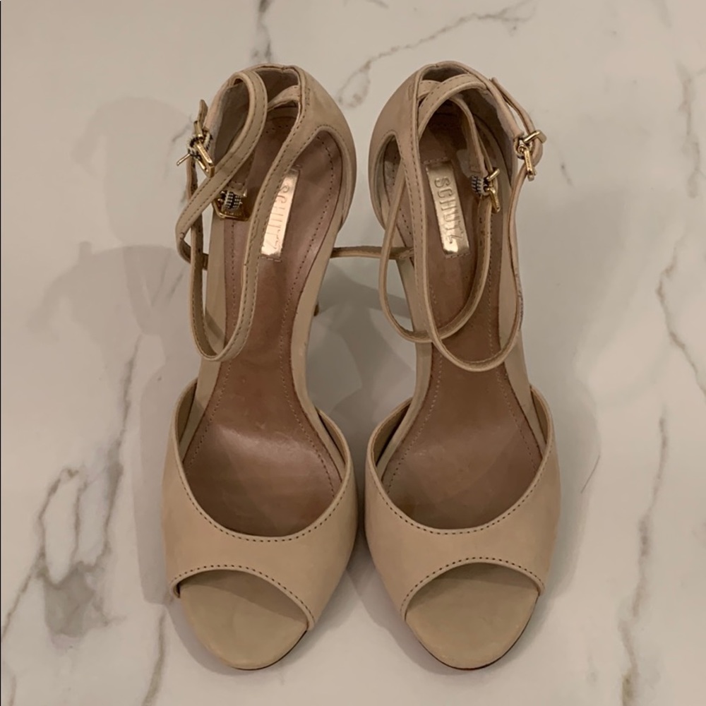 SCHUTZ heeled sandals with double ankle strap